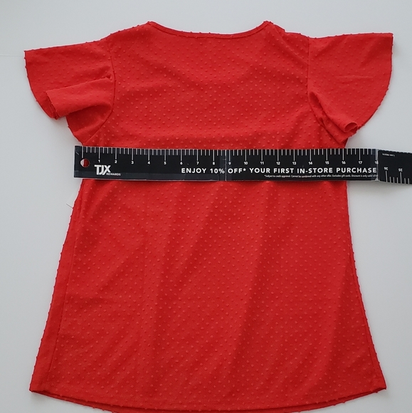 NY COLLECTION Smocked Peplum Top - Picture 6 of 6